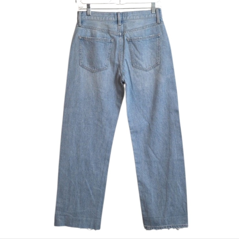 Pistola Forever Jeans Light Flared High Rise Light Wash Size 26 NWOT Raw Hem - Picture 8 of 16